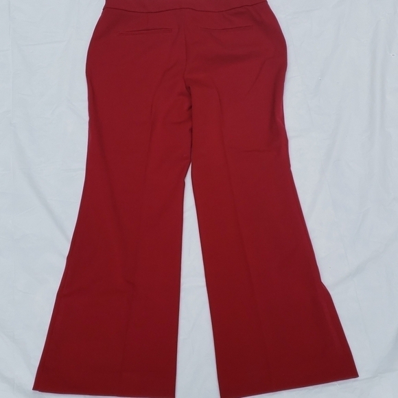 CHICO'S 1P Flare Career Dress Pants Cranberry EUC - Picture 4 of 15